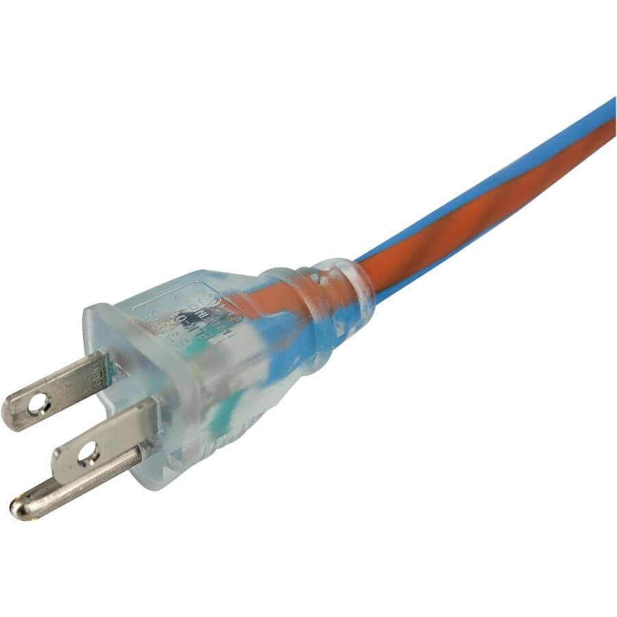 SJEOW Blue & Orange Outdoor Lighted Extension Cord - 7.6 m