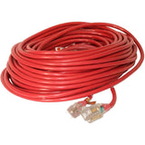 SJTW Red Outdoor Lighted Extension Cord - 30 m