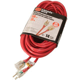 SJTW Red Outdoor Lighted Extension Cord - 15 m