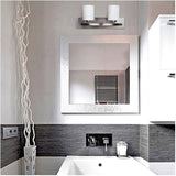 Hampton 2 Light Vanity Light Fixture - Brushed Pewter with Opal Glass