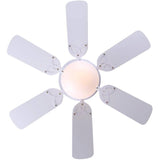 Twister 30" Ceiling Fan with Light - Reversible Blades, White