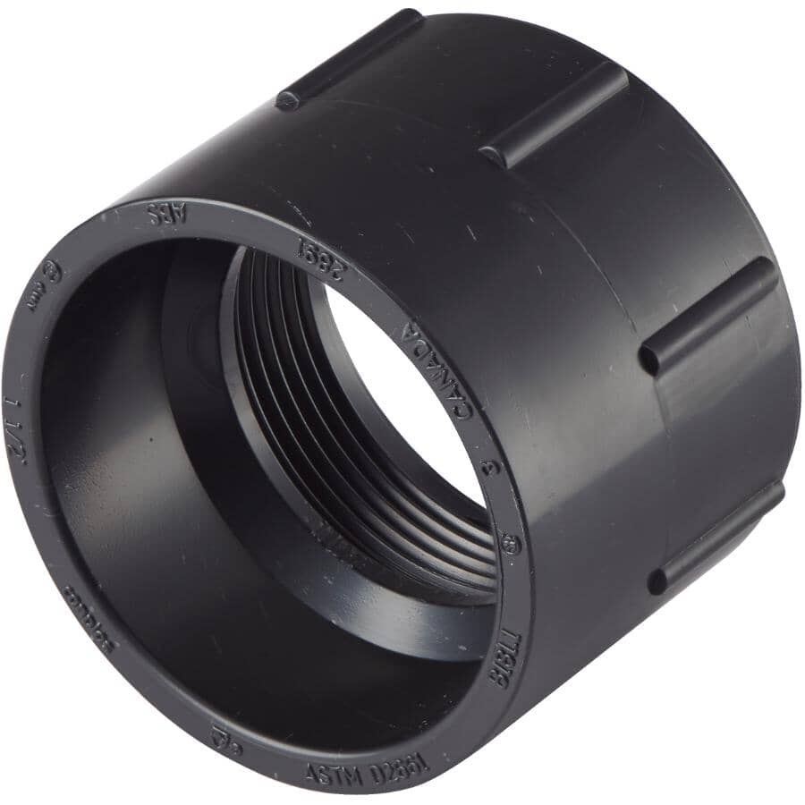1-1/2" Hub x 1-1/2" FPT ABS Adapter