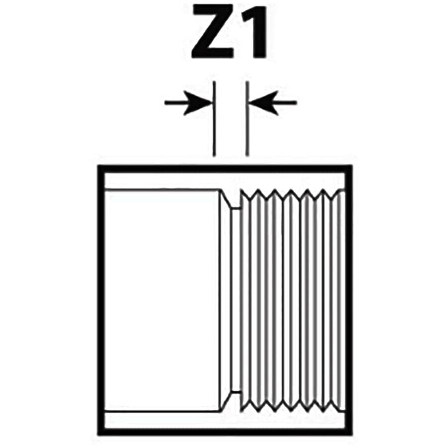 1-1/2" Hub x 1-1/2" FPT ABS Adapter