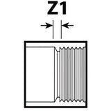 1-1/2" Hub x 1-1/2" FPT ABS Adapter