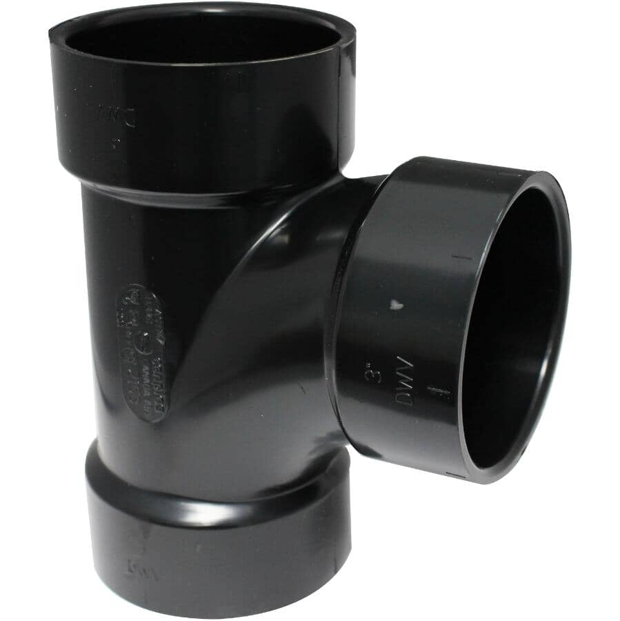 3" Hub x Hub x Hub ABS Sanitary Tee