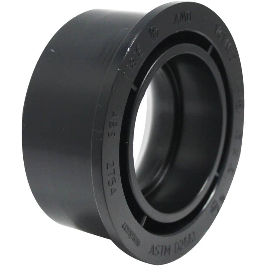 3" Spigot x 2" Hub ABS Flush Reducing Bushing
