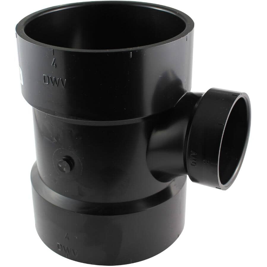4" Hub x 4" Hub x 2" Hub ABS Sanitary Tee