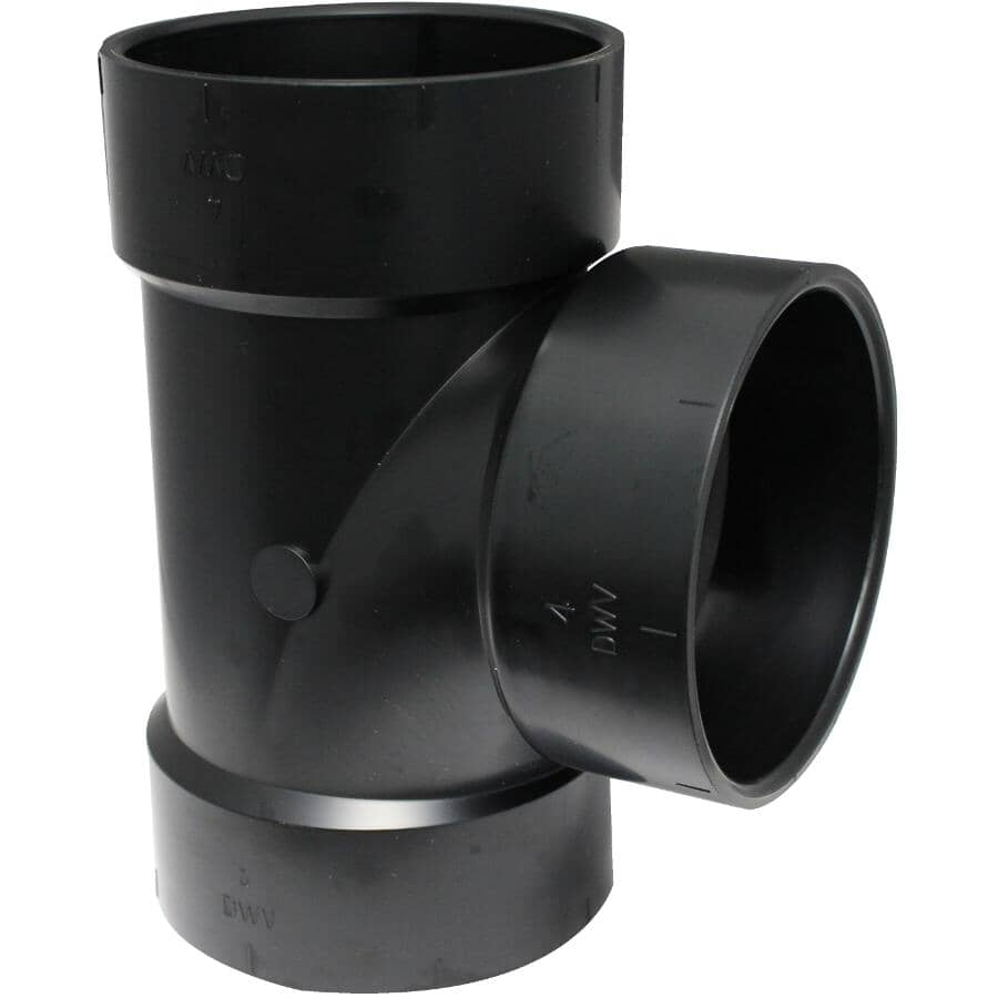 4" Hub x Hub x Hub ABS Sanitary Tee