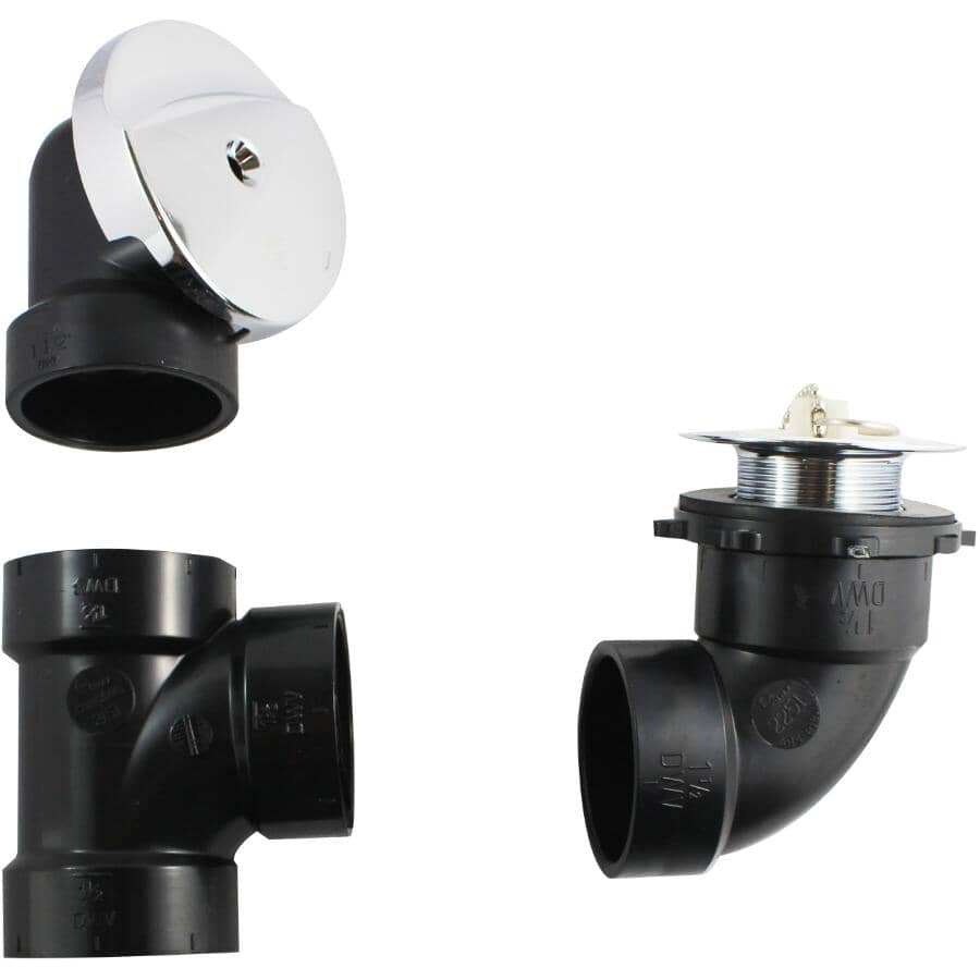 Waste & Overflow Convertible Kit - with Plug & Chain