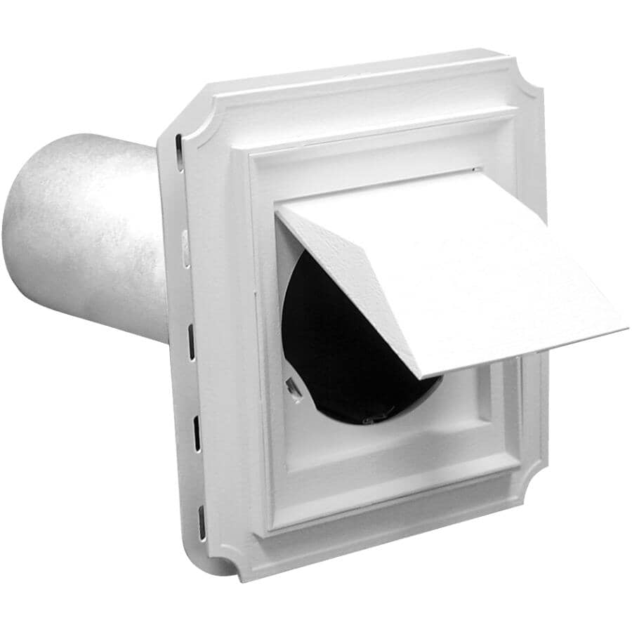 White Dryer Scalloped Siding Block