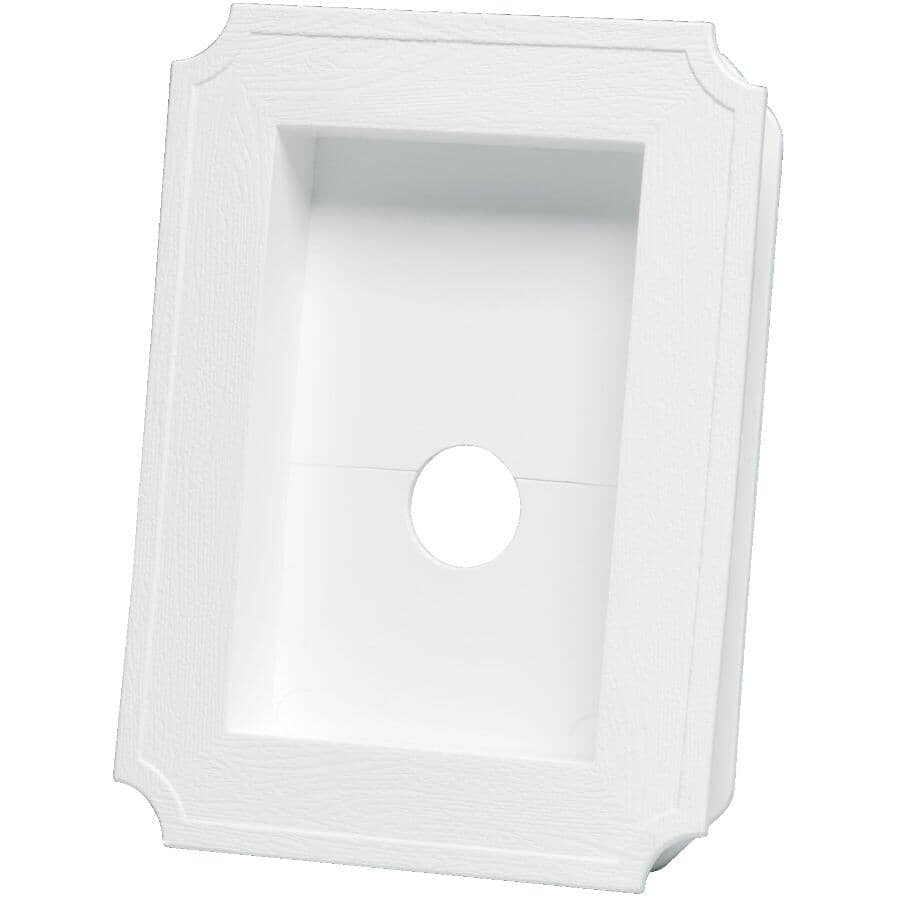 White Split Scalloped Siding Block