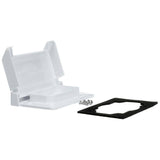 Horizontal White Weatherproof Duplex Receptacle Cover