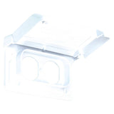Horizontal White Weatherproof Duplex Receptacle Cover