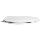 Elongated Plastic Toilet Seat - with Closed Front, White