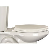 Elongated Plastic Toilet Seat - with Closed Front + Slow Close, White