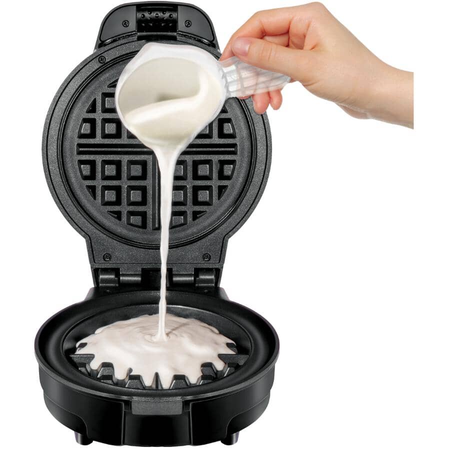 Anti-Overflow 4-Slice Belgian Waffle Maker (RJ04-AO-4) - Black