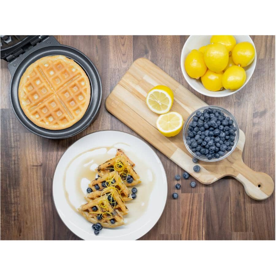 Anti-Overflow 4-Slice Belgian Waffle Maker (RJ04-AO-4) - Black