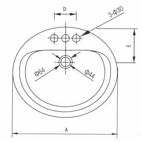 20.25" x 17.25" Desoto Oval Drop-In Basin - White