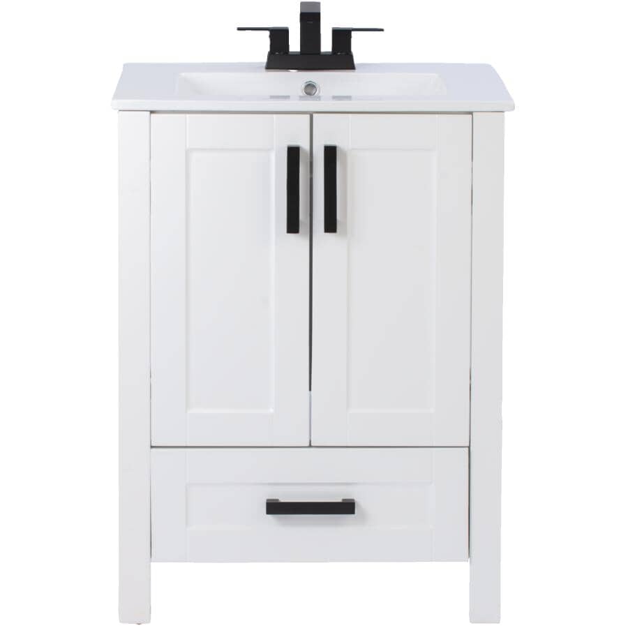 24" W x 18" D Clare Vanity with Vitreous China Top - White