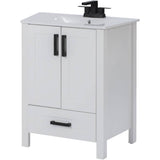24" W x 18" D Clare Vanity with Vitreous China Top - White