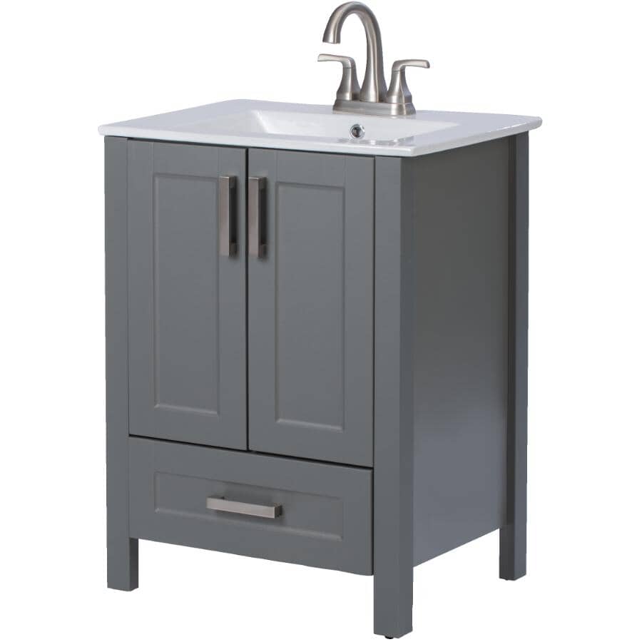 24" W x 18" D Clare Vanity with Vitreous China Top - Grey