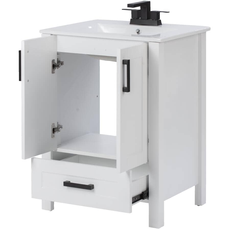 24" W x 18" D Clare Vanity with Vitreous China Top - White