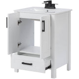 24" W x 18" D Clare Vanity with Vitreous China Top - White