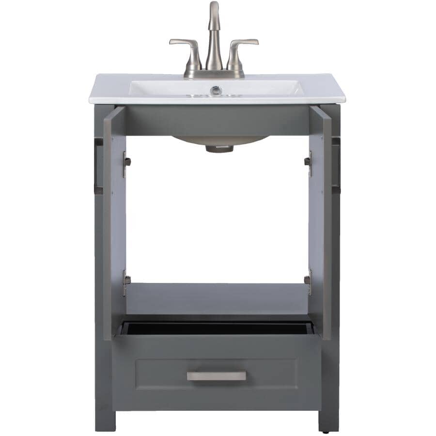 24" W x 18" D Clare Vanity with Vitreous China Top - Grey