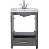 24" W x 18" D Clare Vanity with Vitreous China Top - Grey