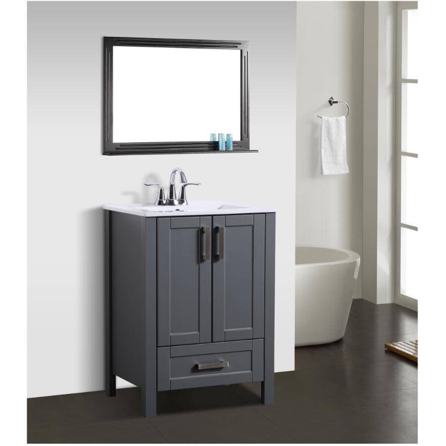 24" W x 18" D Clare Vanity with Vitreous China Top - Grey