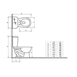 3 L/6 L Marriot Dual Flush Round Toilet - White