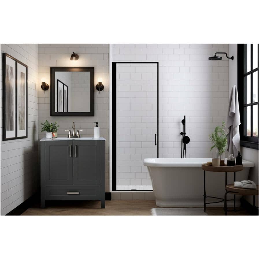 30" W x 18" D Clare Vanity with Vitreous China Top - Grey