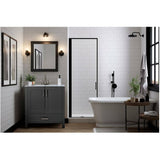 30" W x 18" D Clare Vanity with Vitreous China Top - Grey