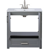 30" W x 18" D Clare Vanity with Vitreous China Top - Grey