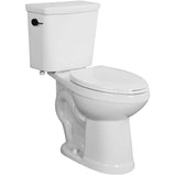 4.8 L Sasha Elongated Toilet - 18", White + Black Handle