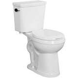 4.8 L Sasha Round Toilet - 18", White + Black Handle