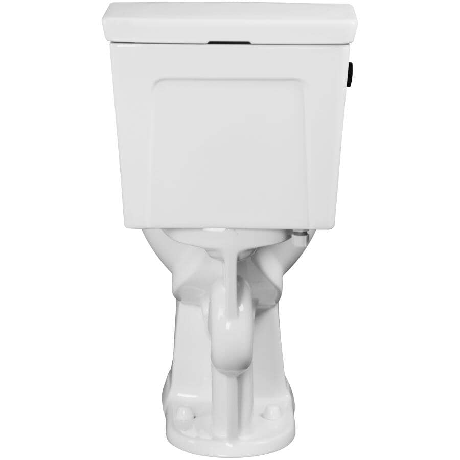 4.8 L Sasha Round Toilet - 18", White + Black Handle