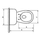 6 L Bournelli Round Toilet - White