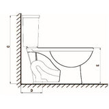6 L Cabot Round Toilet - White