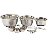 Stainless Steel Mixing Bowl Set with Tools - 12 Piece