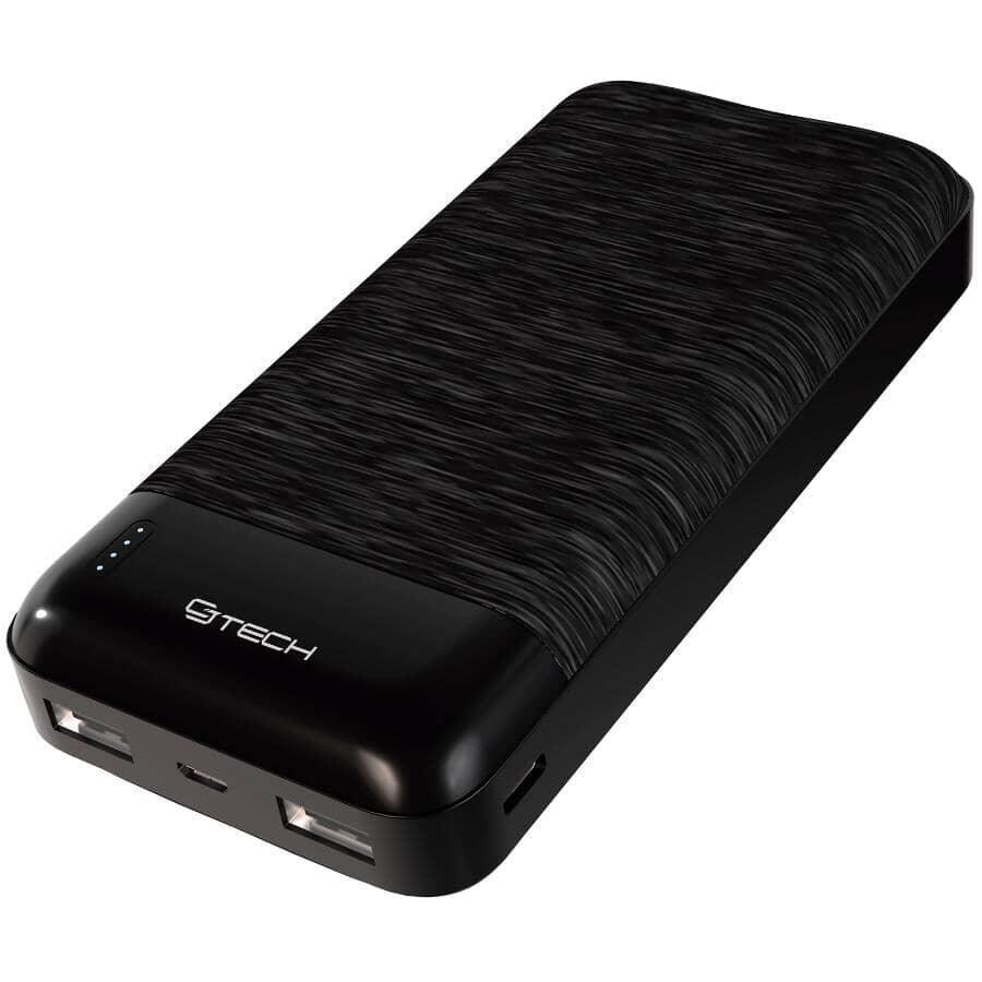 20,000 mAh Power Bank - Black