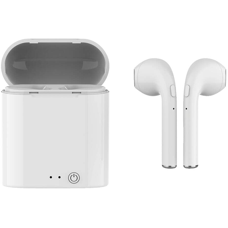 True Wireless Earbuds with Charging Case - White