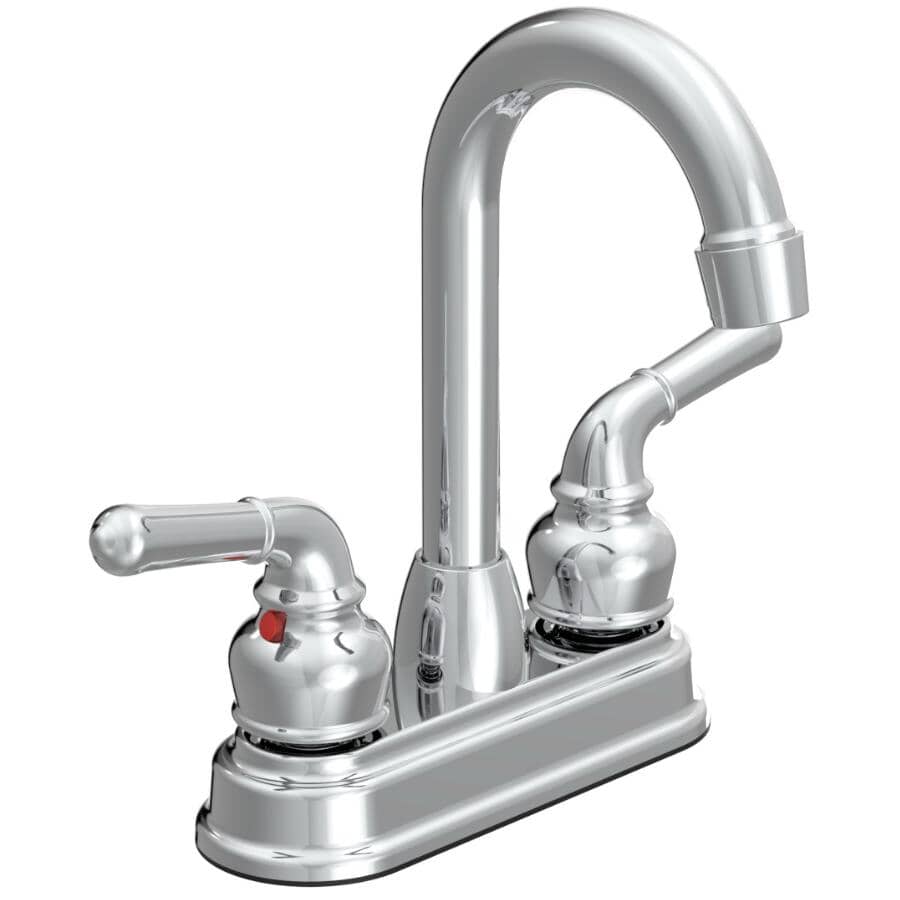 2 Handle Bar Faucet - Chrome