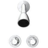 2 Handle Shower Stall Faucet - with ShowerHead, Chrome