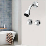 2 Handle Shower Stall Faucet - with ShowerHead, Chrome