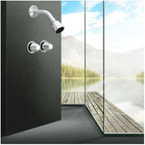 2 Handle Shower Stall Faucet - with ShowerHead, Chrome