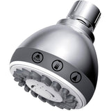 3 Setting Wall Mount Showerhead - Chrome Plated
