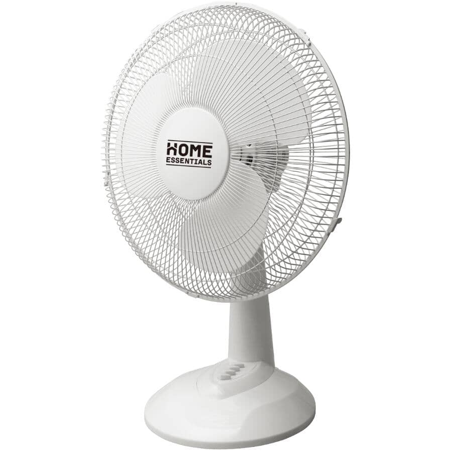 16" Oscillating Tabletop Fan - with 3 Speeds, White
