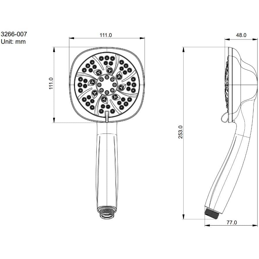 5 Setting Handheld Showerhead - Brushed Nickel