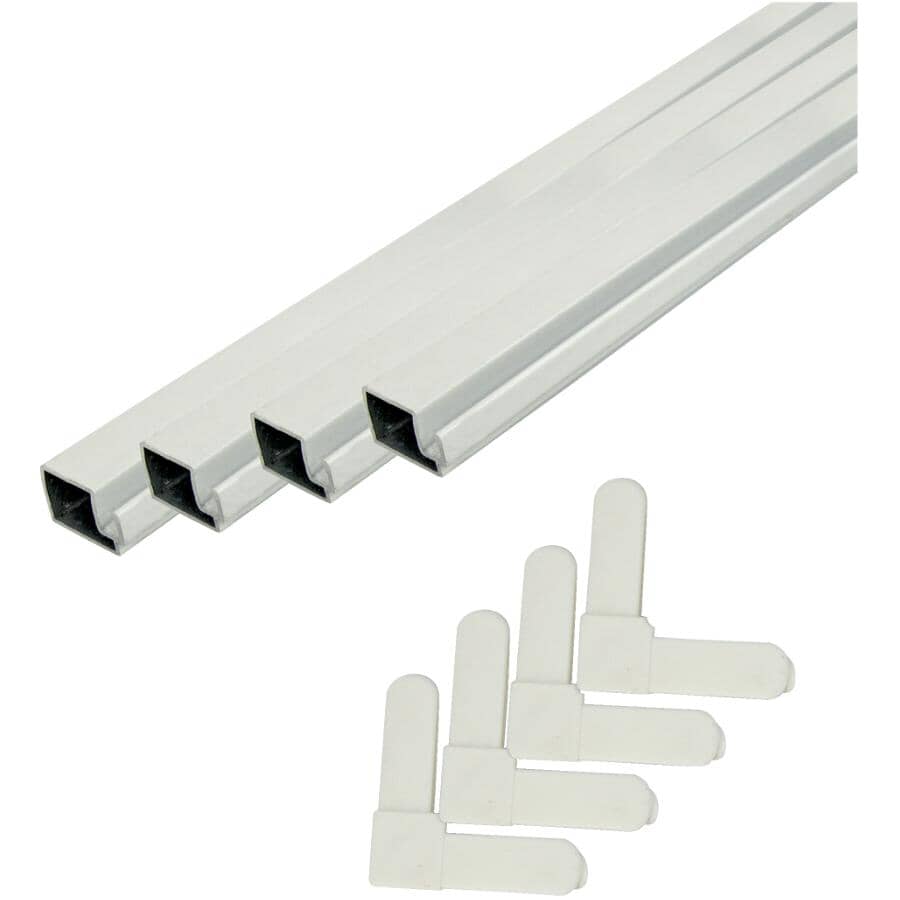 48" Frame Kit - White + Aluminum